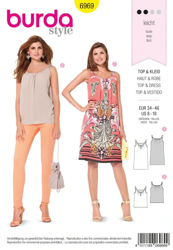 Burda Patroon 6969 - Jurk en top