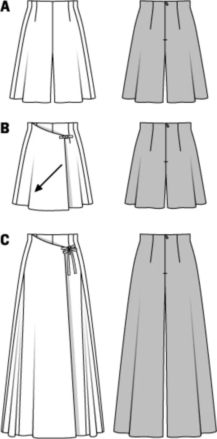 Burda Patroon 6980 - Broekrok in variaties