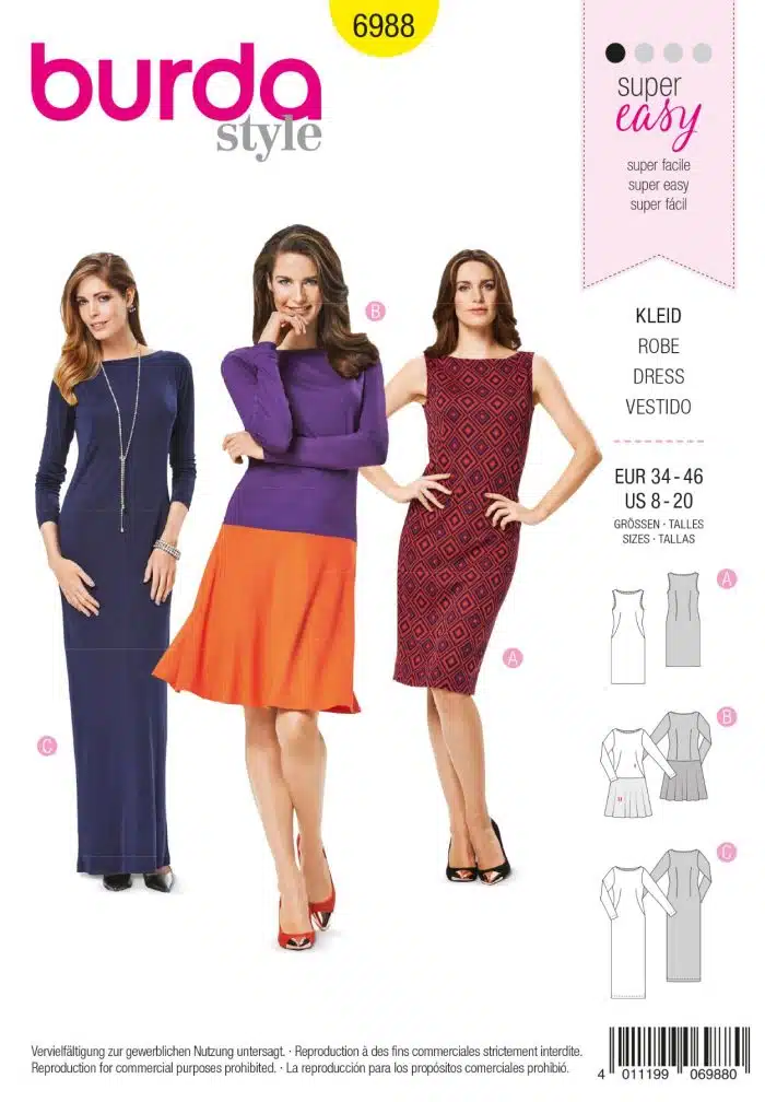Burda Patroon 6988 - Jurk in variaties