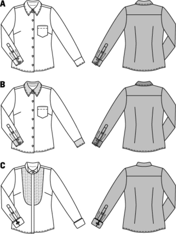 Burda Patroon 7136 - Blouse in variatie