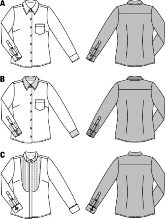 Burda Patroon 7136 - Blouse in variatie