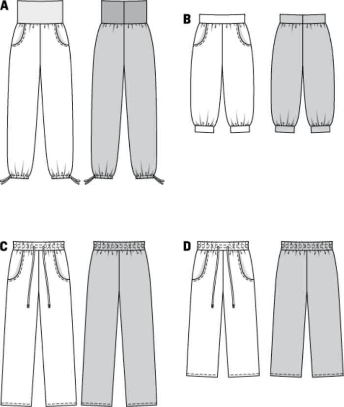 Burda Patroon 7230 - Broek in variaties