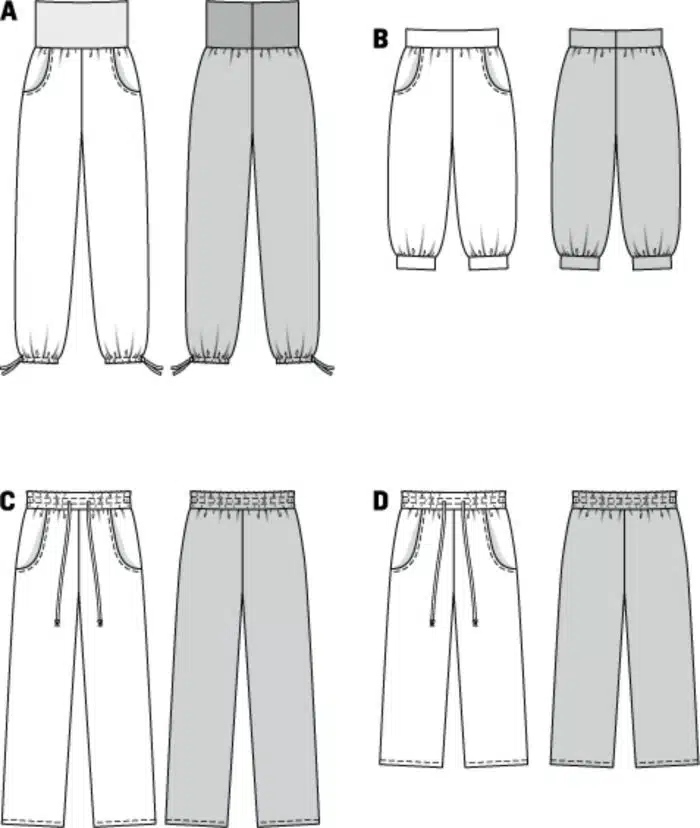 Burda Patroon 7230 - Broek in variaties