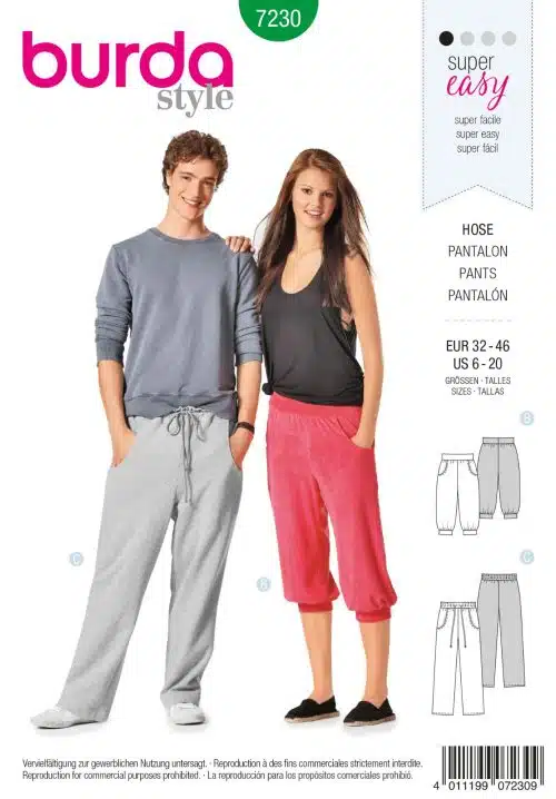 Burda Patroon 7230 - Broek in variaties