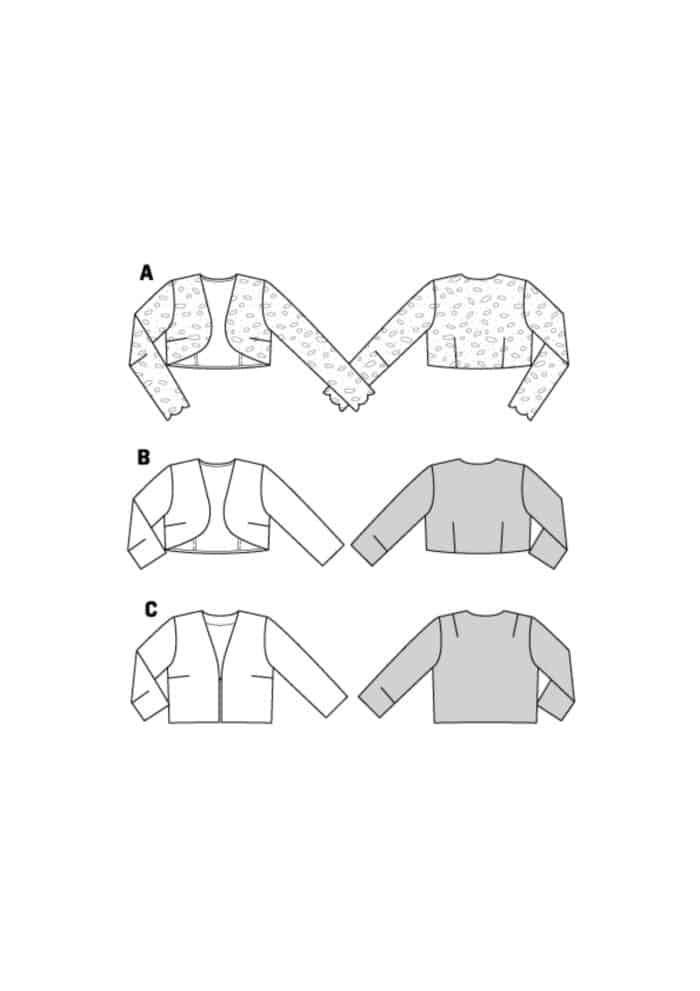 Burda Patroon 7686 - Bolero in variaties