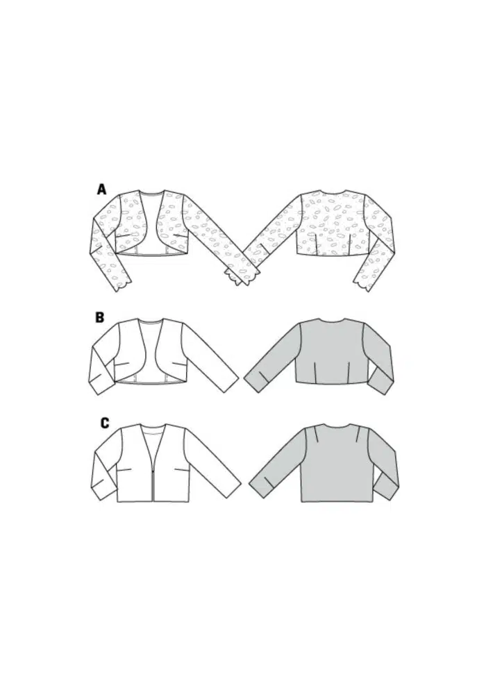 Burda Patroon 7686 - Bolero in variaties