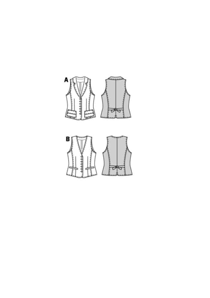 Burda Patroon 7769 - Gilet in variaties