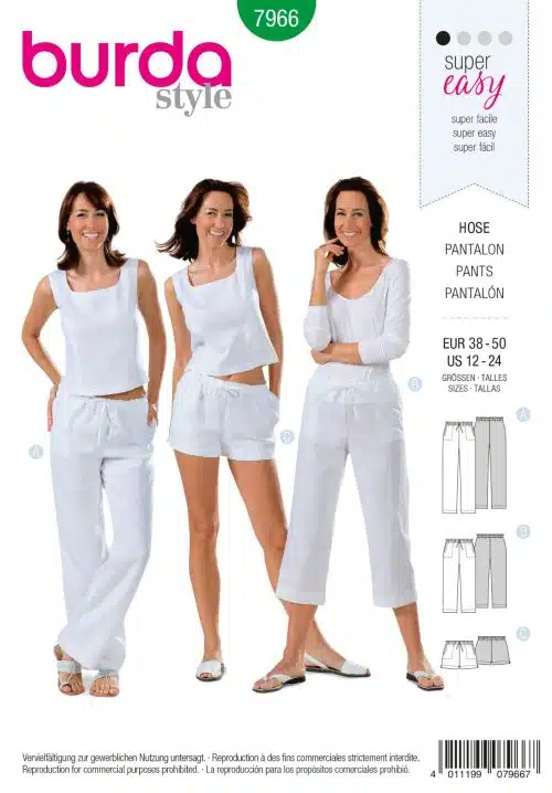 Burda Patroon 7966 - Broek in variaties