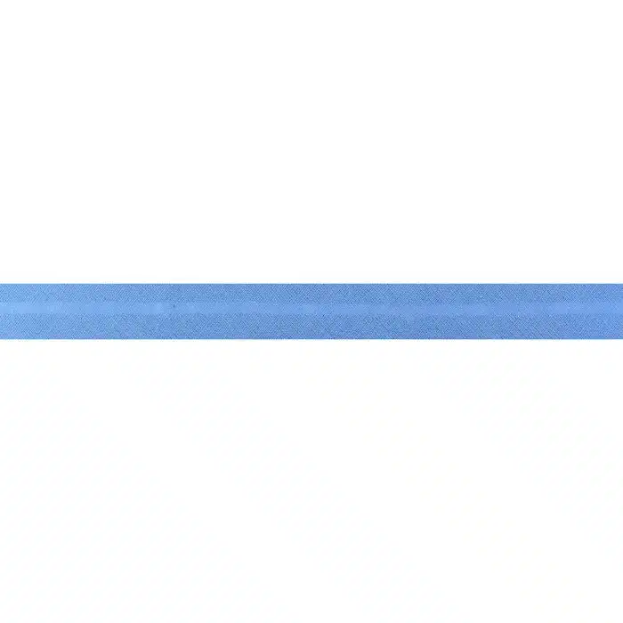 Katoenen Bias Midden Blauw-258 20mm 5meter