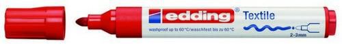 Textielverfstift Edding 2-3mm Rood