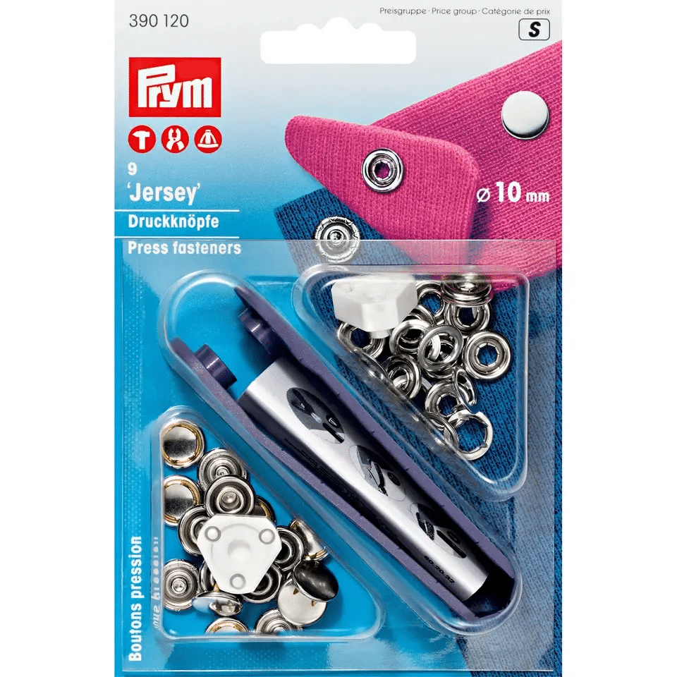 Prym Drukknopen Jersey 10mm Zilver 9stuks