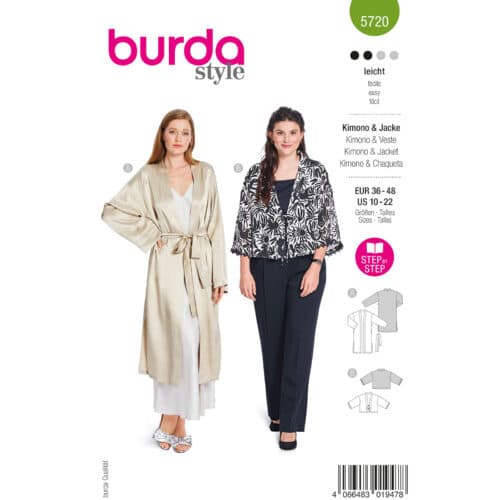 Burda Patroon 5720 - Kimono en Jasje