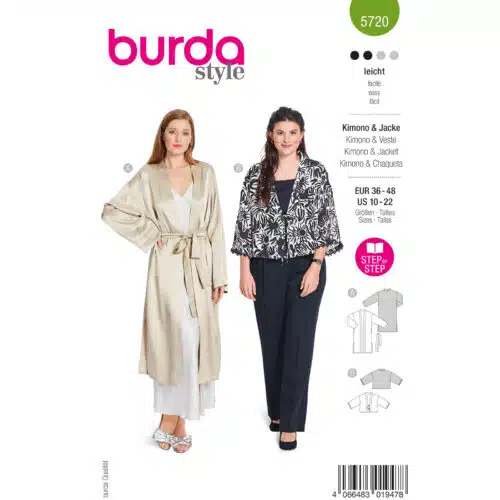 Burda Patroon 5720 - Kimono en Jasje