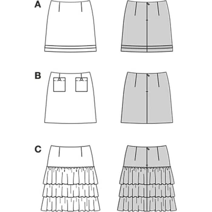 Burda Patroon 5726 - Rok in Variaties
