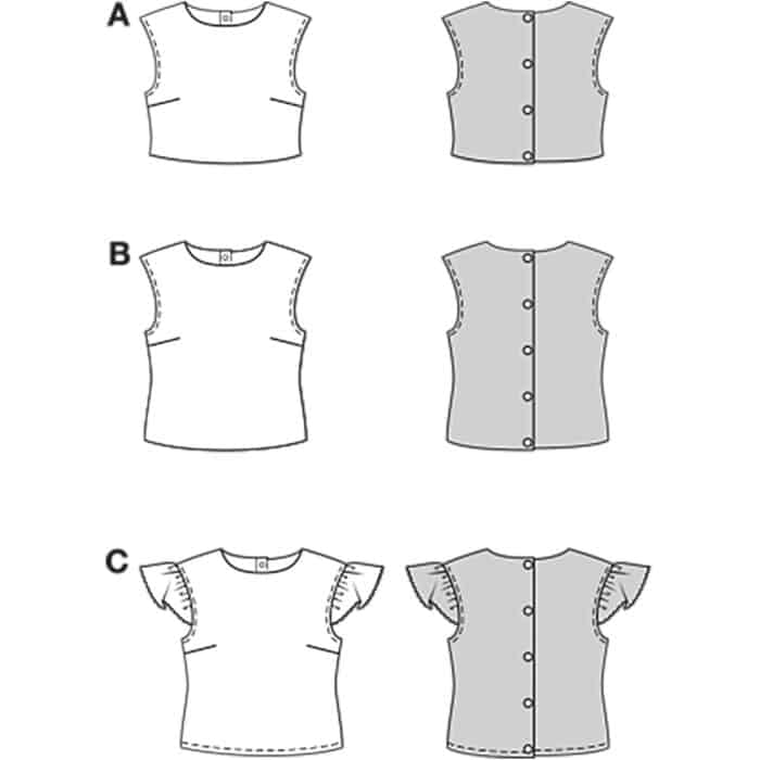 Burda Patroon 5727 - Top in Variaties