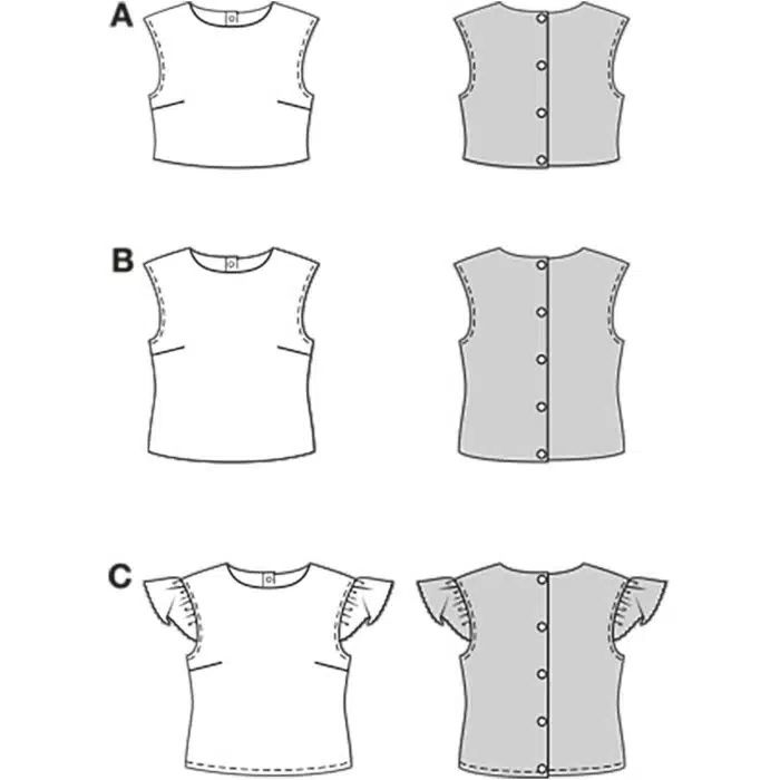 Burda Patroon 5727 - Top in Variaties