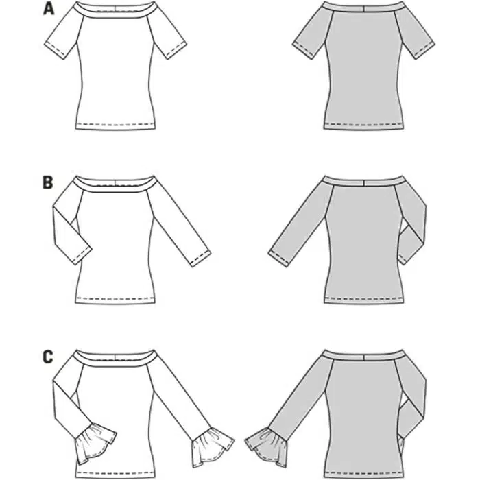 Burda Patroon 5730 - Shirt in Variaties