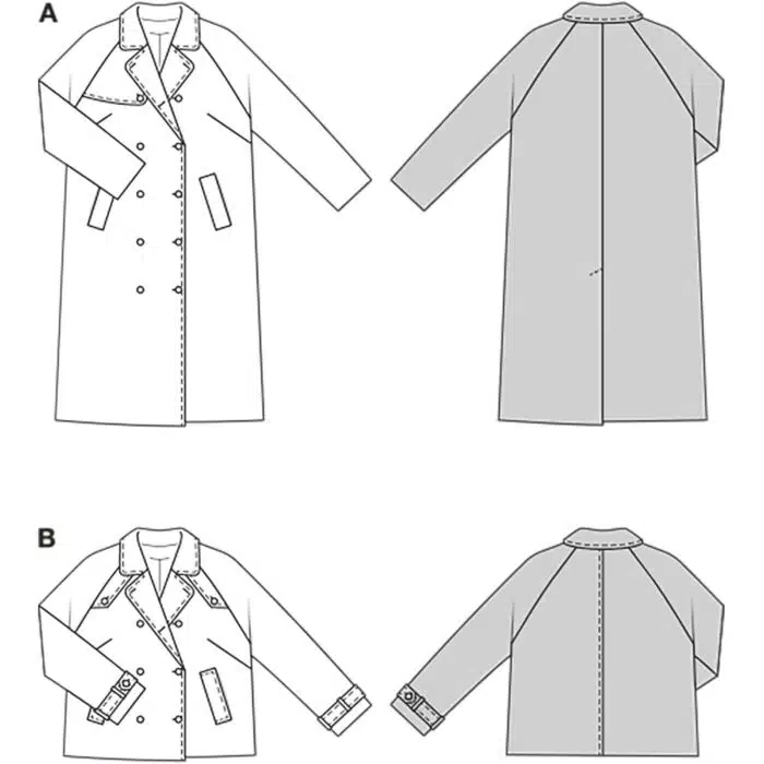 Burda Patroon 5747 - Jas in Variaties
