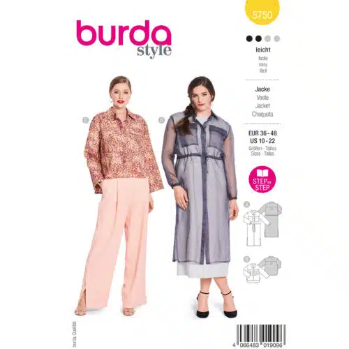Burda Patroon 5750 - Jasje in Variaties