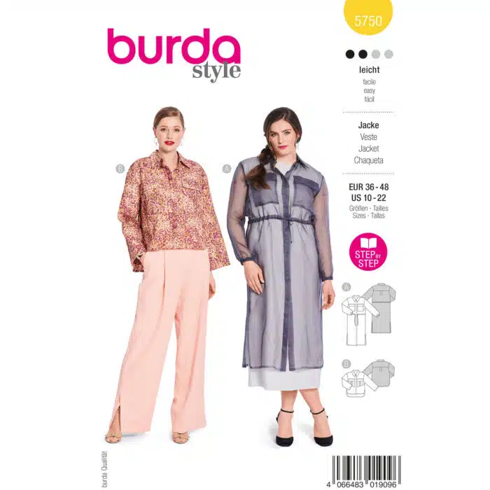 Burda Patroon 5750 - Jasje in Variaties