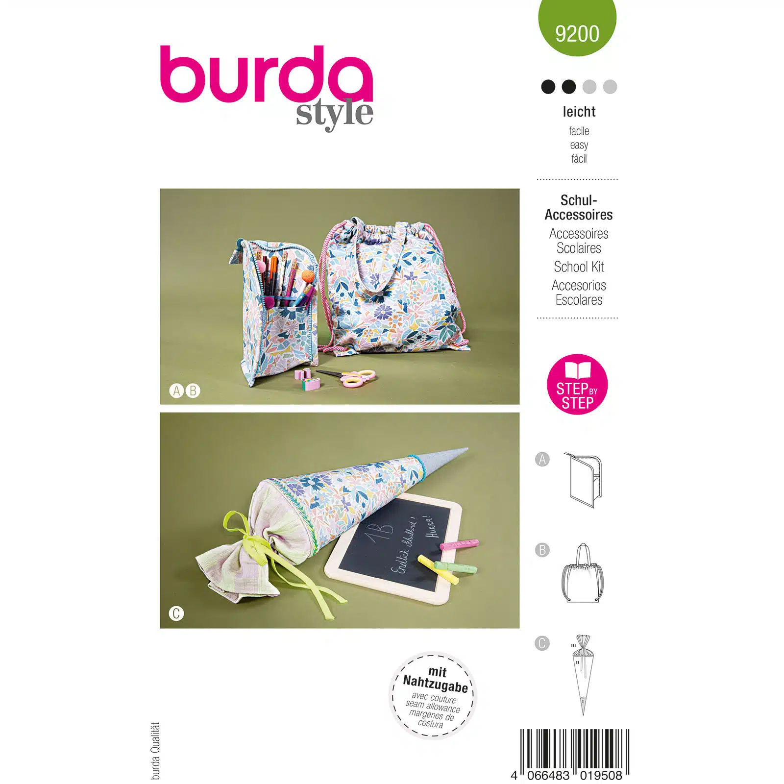 Burda Patroon 9200 - School Accessoires