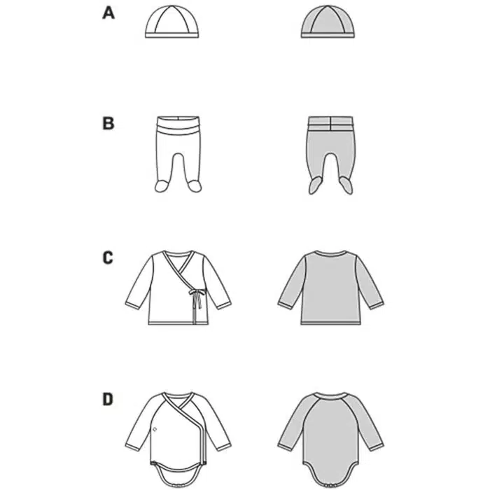 Burda Patroon 9204 - Babykleding in Variaties