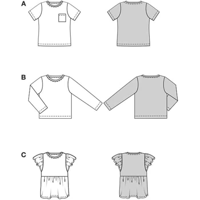 Burda Patroon 9205 - Shirt in Variaties