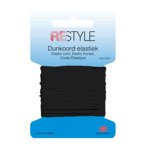 REStyle Koord Elastiek 1.4mm Zwart 4meter