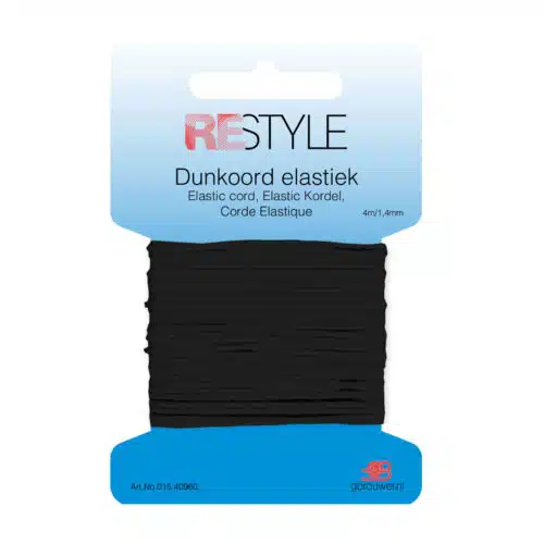 REStyle Koord Elastiek 1.4mm Zwart 4meter