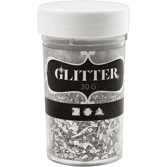Grove Glitter Zilver 30gram