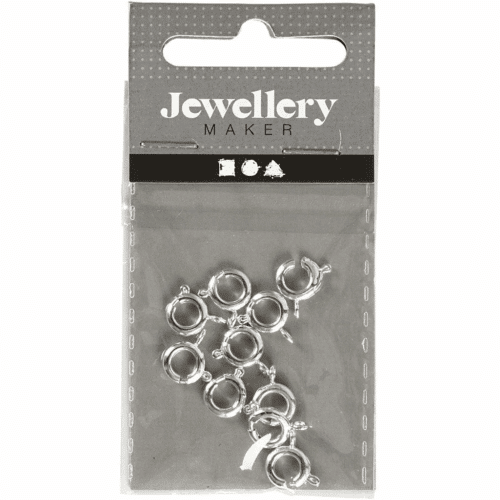 Veerring Slotjes Zilver 7mm 10stuks