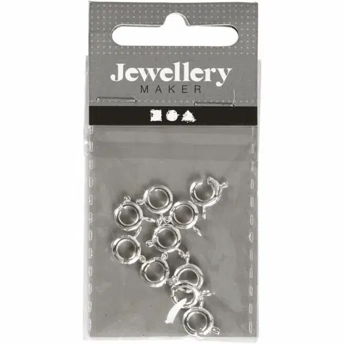 Veerring Slotjes Zilver 7mm 10stuks