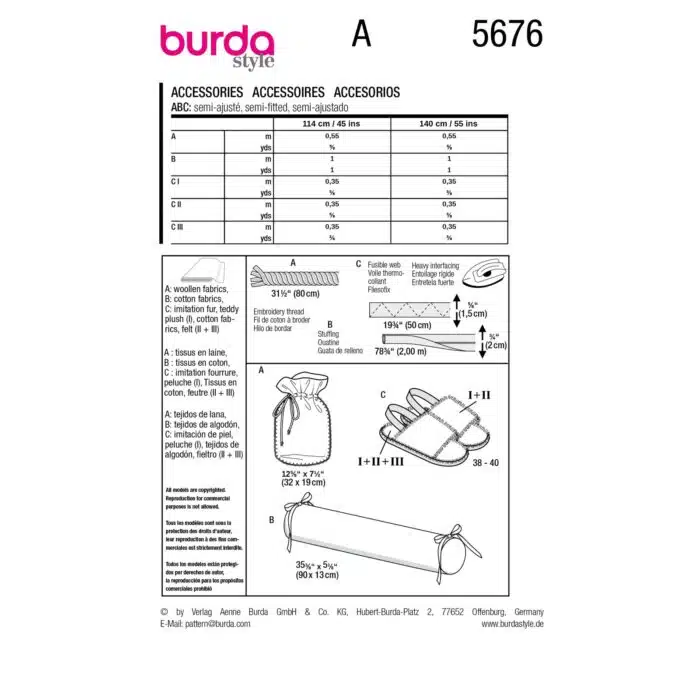 Burda Patroon 5676 - Huisdecoratie