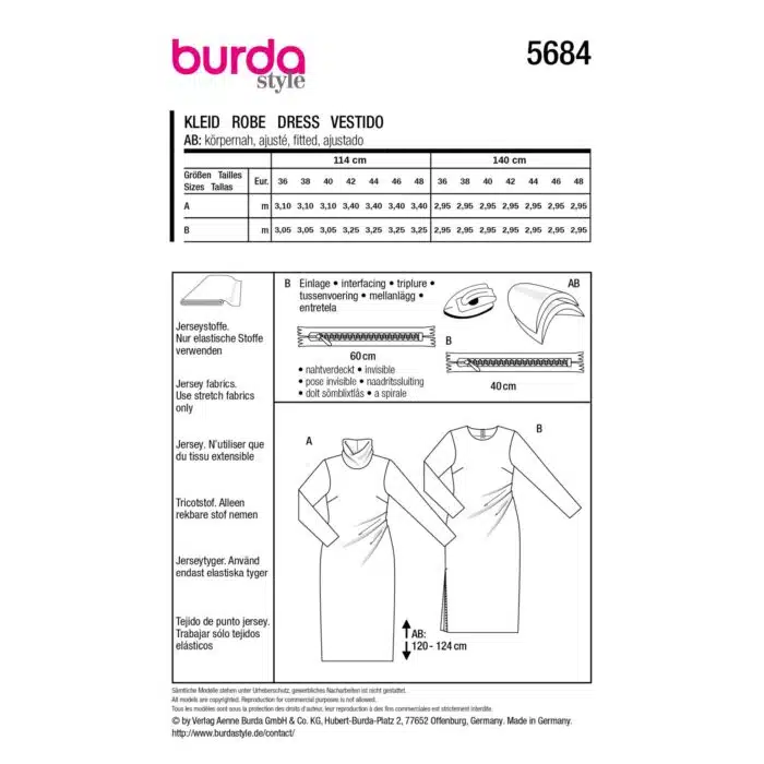 Burda Patroon 5684 - Jurk in Variaties