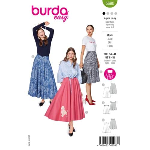 Burda Patroon 5690 - Rok in Variaties