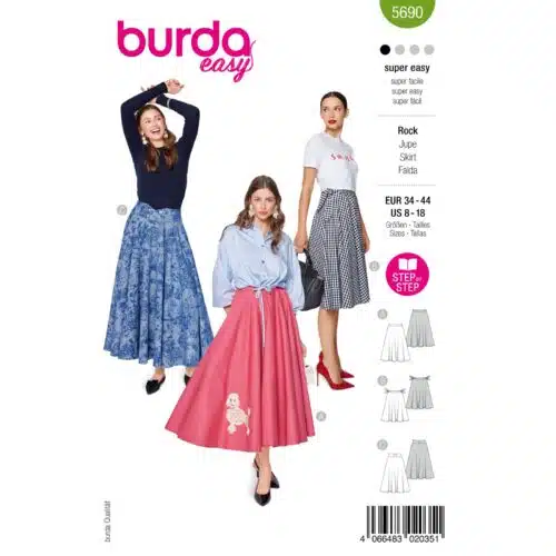 Burda Patroon 5690 - Rok in Variaties