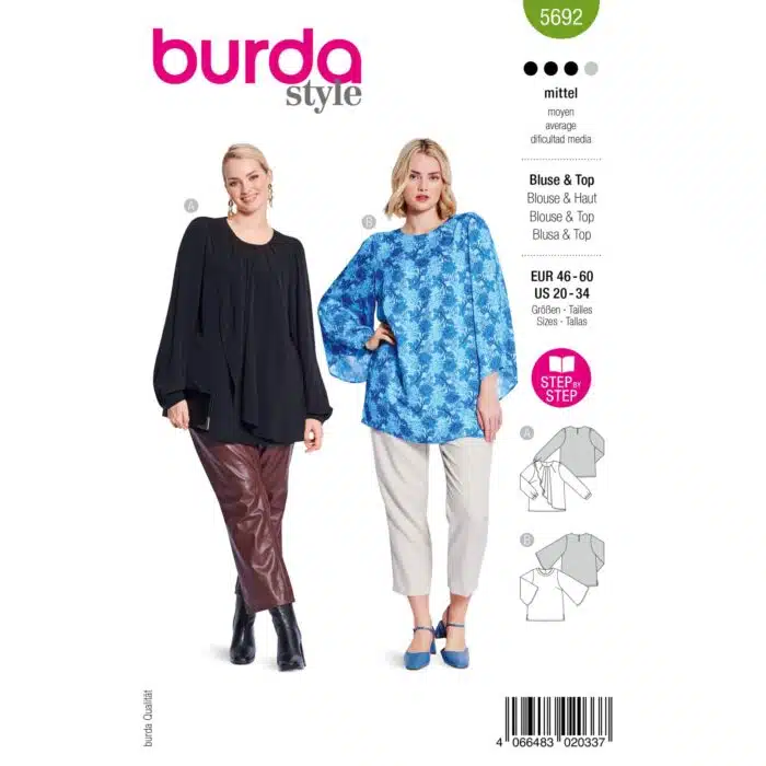 Burda Patroon 5692 - Blouse in Variaties