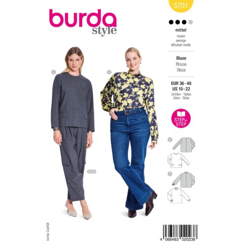 Burda Patroon 5701 - Blouse in Variaties