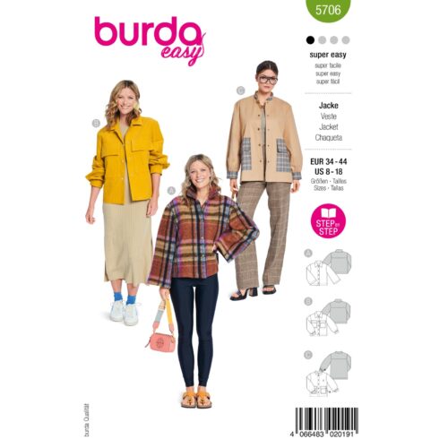 Burda Patroon 5706 - Jas in Variaties