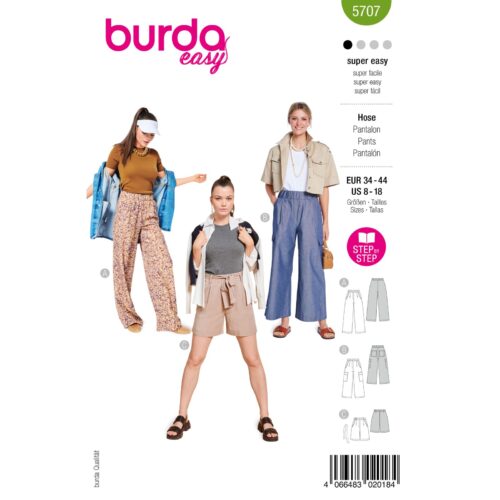 Burda Patroon 5707 - Broek in Variaties