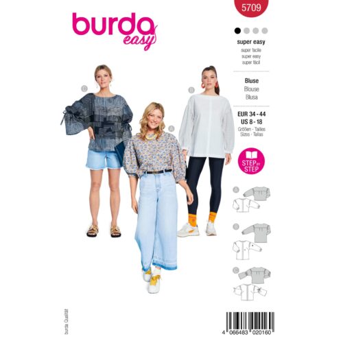 Burda Patroon 5709 - Blouse in Variaties