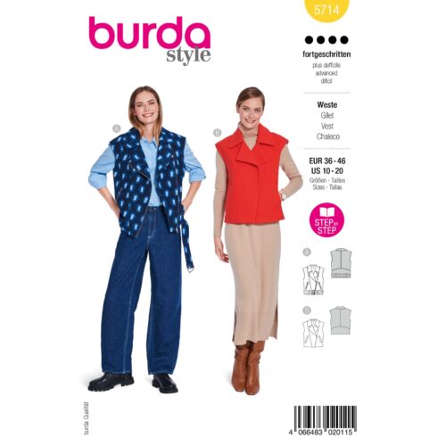 Burda Patroon 5714 - Vest in Variaties