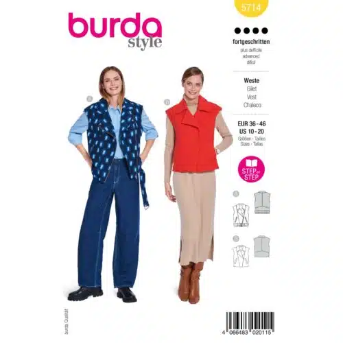 Burda Patroon 5714 - Vest in Variaties