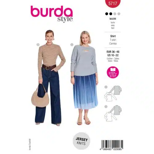 Burda Patroon 5717 - Shirts in Variaties