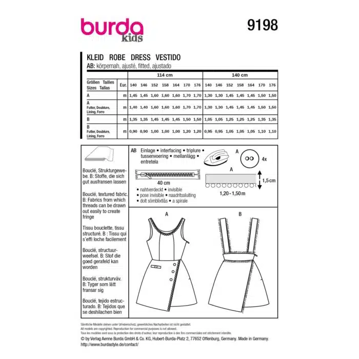 Burda Patroon 9198 - Jurk en Rok