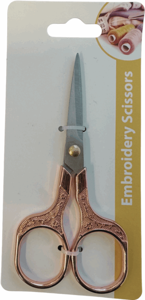 Borduurschaartje Roségoud/Zilver 13cm