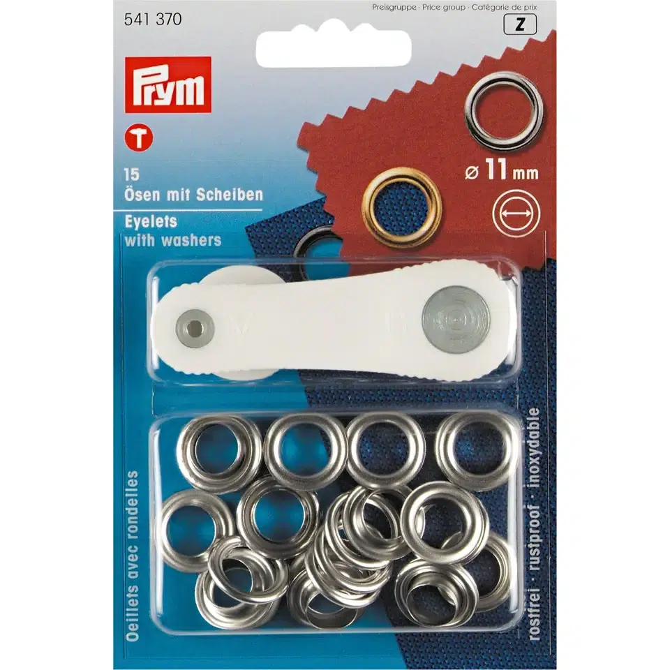 Prym Nestels 11mm Zilver 15stuks