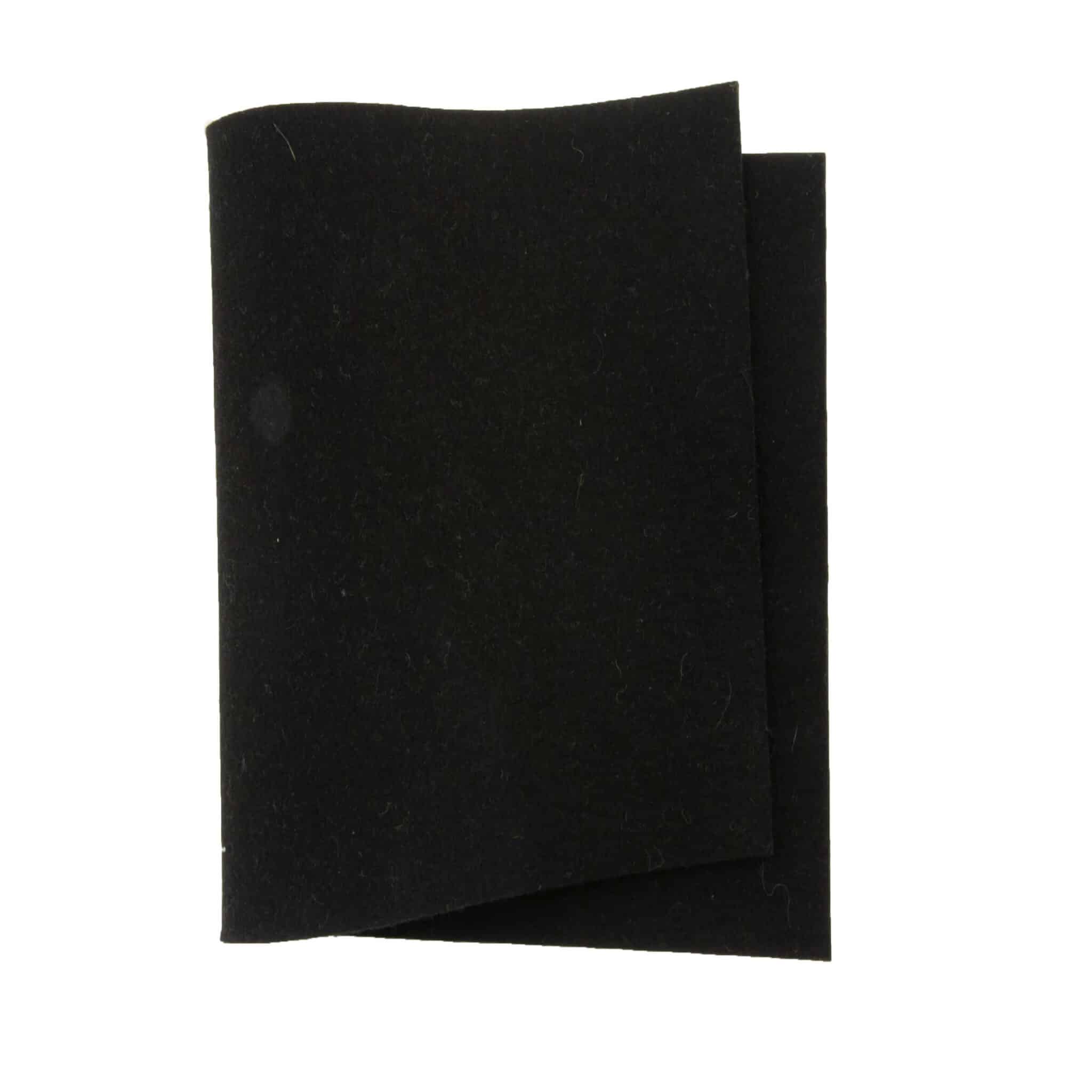 Certi Vilt 100% Wol 3mm 22,5x30cm Zwart