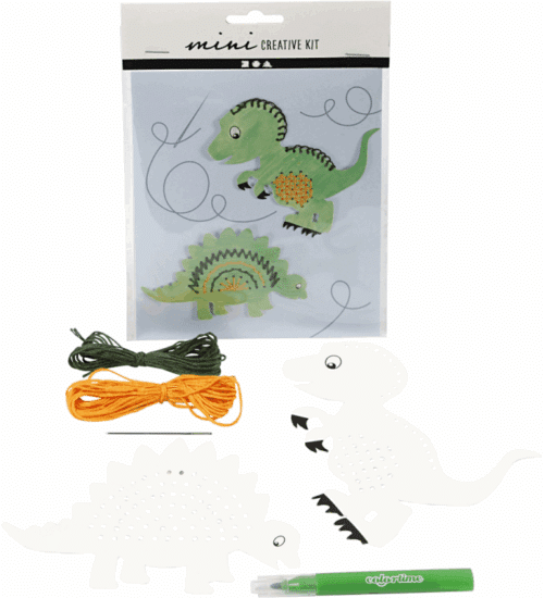 Creative Mini Kit Dino Kleuren en Borduren