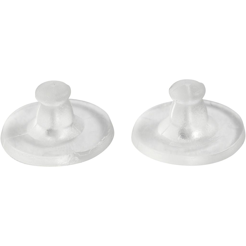 Oorbel Achterkantjes Transparant 10mm 20stuks